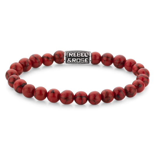 Rebel and Rose Red Delight Vintage 8mm Bracelet