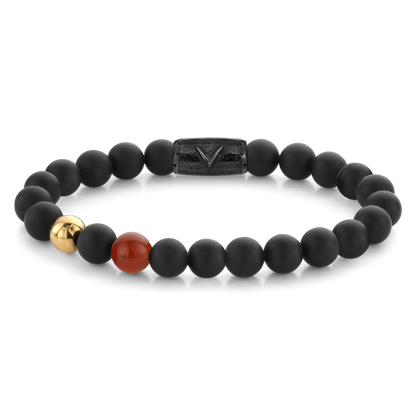 Rebel and Rose Gold & Red Eye 8mm Bracelet