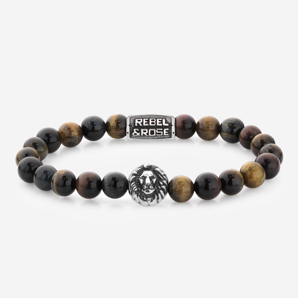 Rebel and Rose Who's Afraid of the Lion -Silver Colored Bracelet