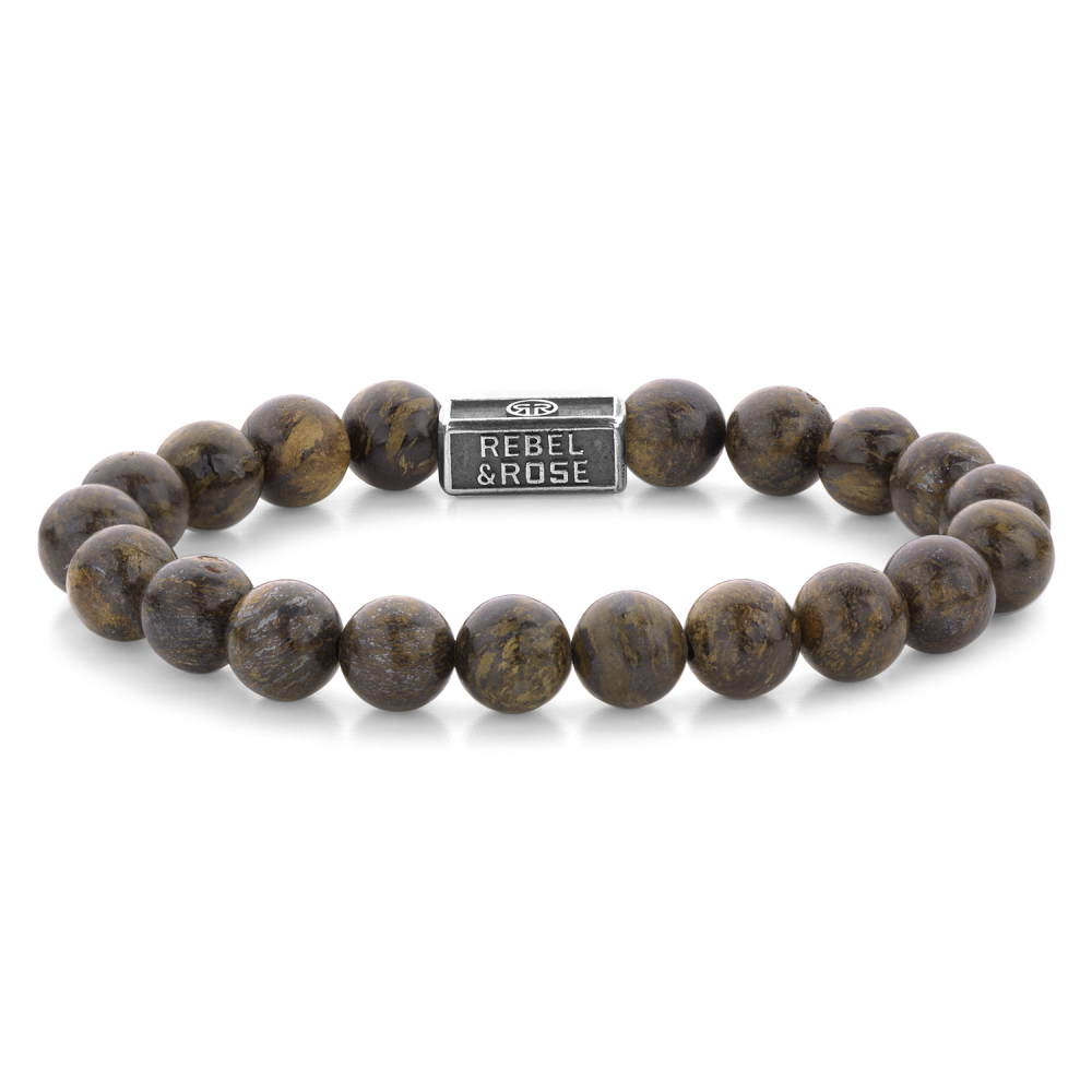 Rebel and Rose Bronzite Brown 925 8mm Bracelet