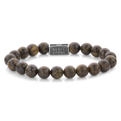 Rebel and Rose Bronzite Brown 925 8mm Bracelet