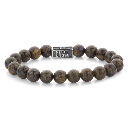 Rebel and Rose Bronzite Brown 925 8mm Bracelet