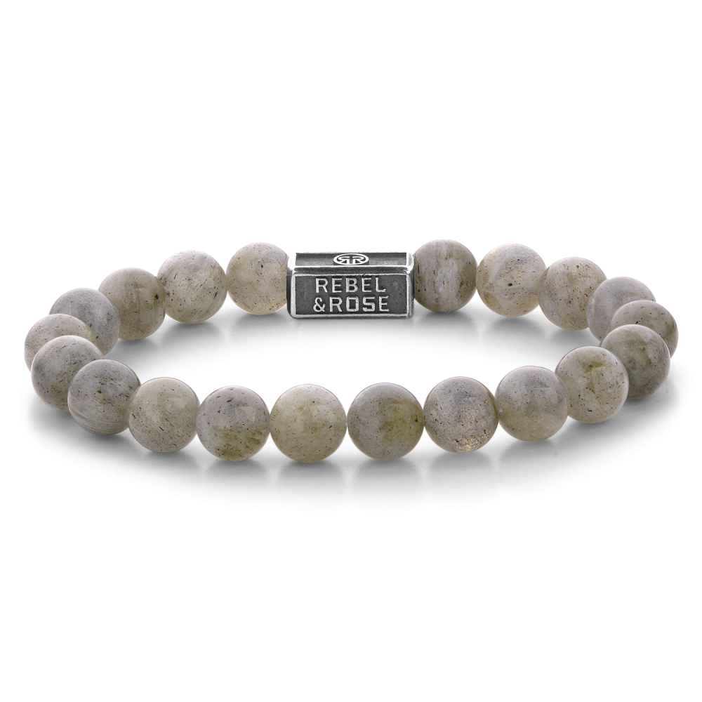 Rebel and Rose Labradorite Shield 925 8mm Bracelet