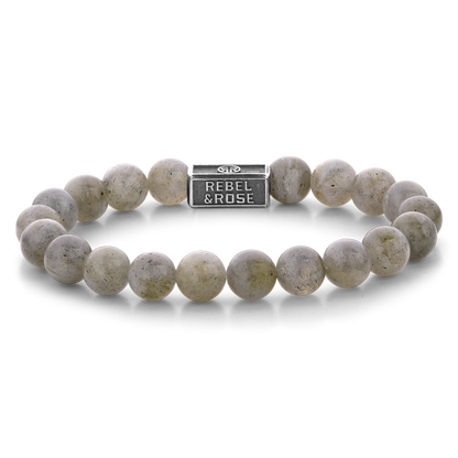 Rebel and Rose Labradorite Shield 925 8mm Bracelet
