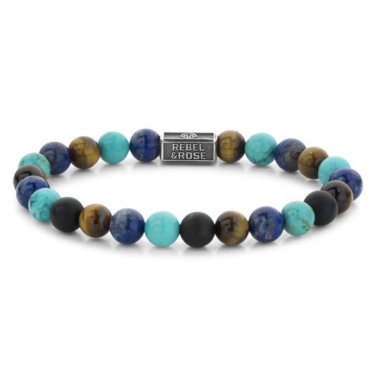 Rebel and Rose Mix Torquoise 925 8mm Bracelet