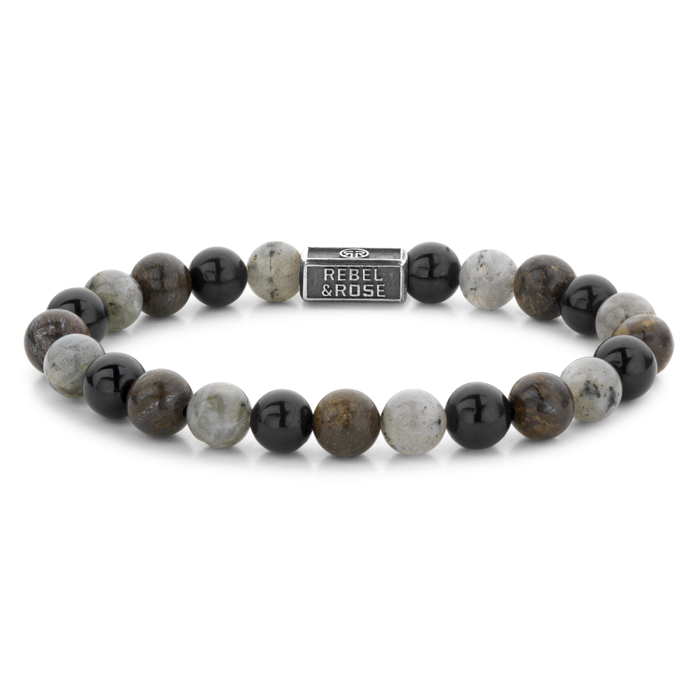 Rebel and Rose Mix Brown 925 8mm Bracelet