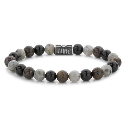Rebel and Rose Mix Brown 925 8mm Bracelet