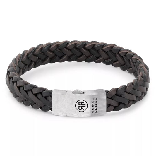 Rebel and Rose Braided Raw Mat Black/Earth Bracelet