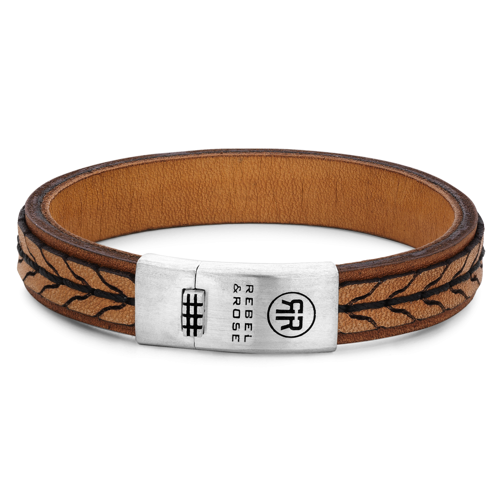 Rebel and Rose 2 Stranded 925 Cognac Bracelet