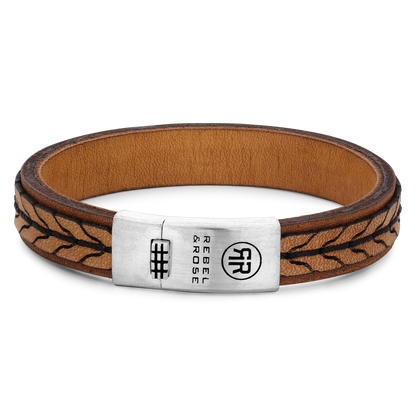 Rebel and Rose 2 Stranded 925 Cognac Bracelet