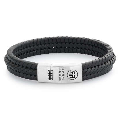 Rebel and Rose Twisted 925 Black Bracelet