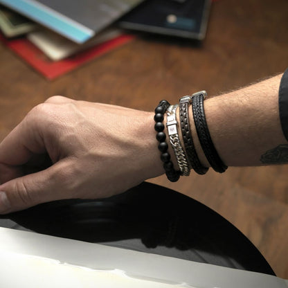 Rebel and Rose Twisted 925 Black Bracelet