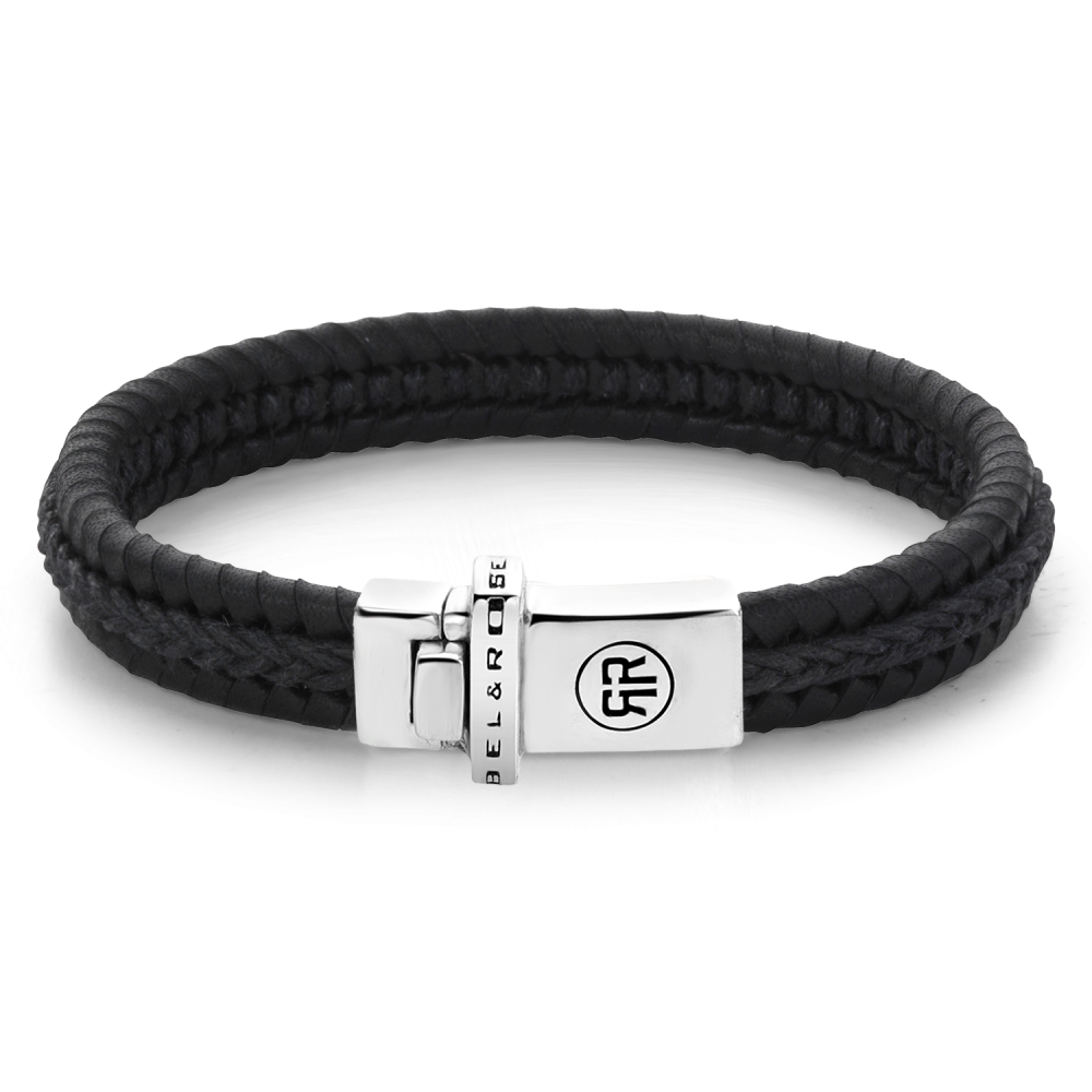 Rebel and Rose Dual Twisted Black Bracelet
