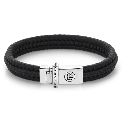 Rebel and Rose Dual Twisted Black Bracelet