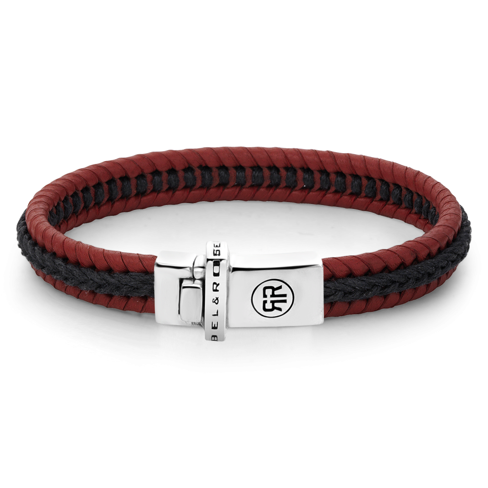 Rebel and Rose Dual Twisted Black-Red Bracelet