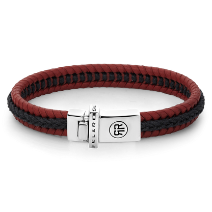 Rebel and Rose Dual Twisted Black-Red Bracelet