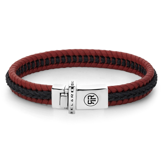 Rebel and Rose Dual Twisted Black-Red Bracelet