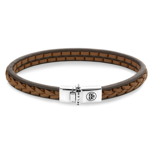 Rebel and Rose Single Stranded Brown Cognac Bracelet