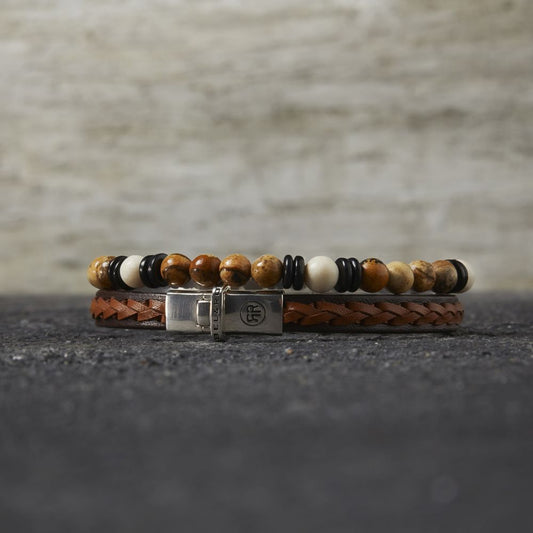 Rebel and Rose Single Stranded Brown Cognac Bracelet