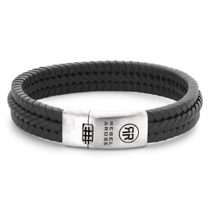 Rebel and Rose Twisted 925 Anthracite Bracelet