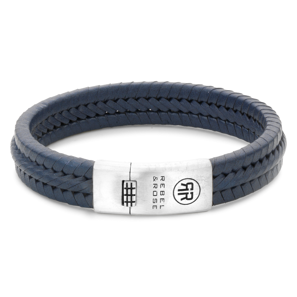 Rebel and Rose Twisted 925 Navy Bracelet