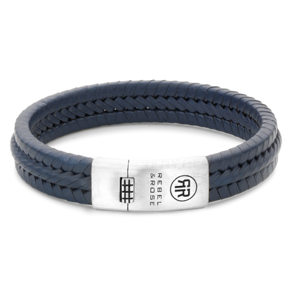 Rebel and Rose Twisted 925 Navy Bracelet