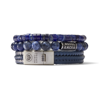 Rebel and Rose Twisted 925 Navy Bracelet