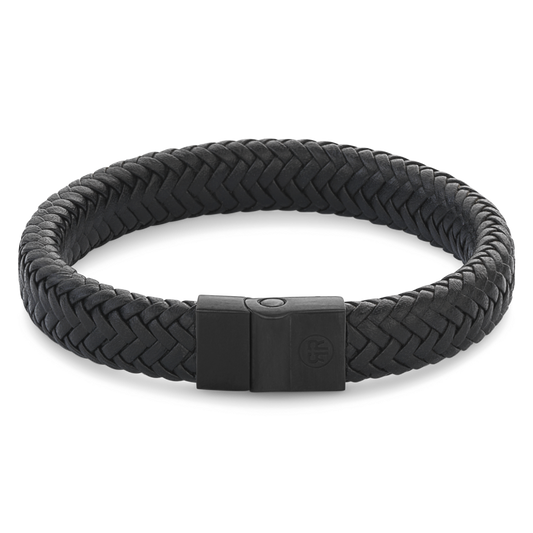 Rebel and Rose Full Metal Herringbone Black Black Bracelet