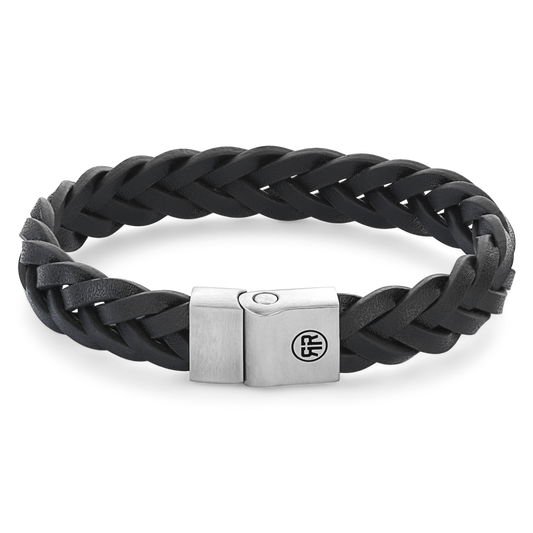 Rebel and Rose Full Metal Braided Black Matt Bracelet