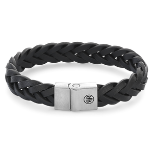 Rebel and Rose Full Metal Braided Black Matt Bracelet