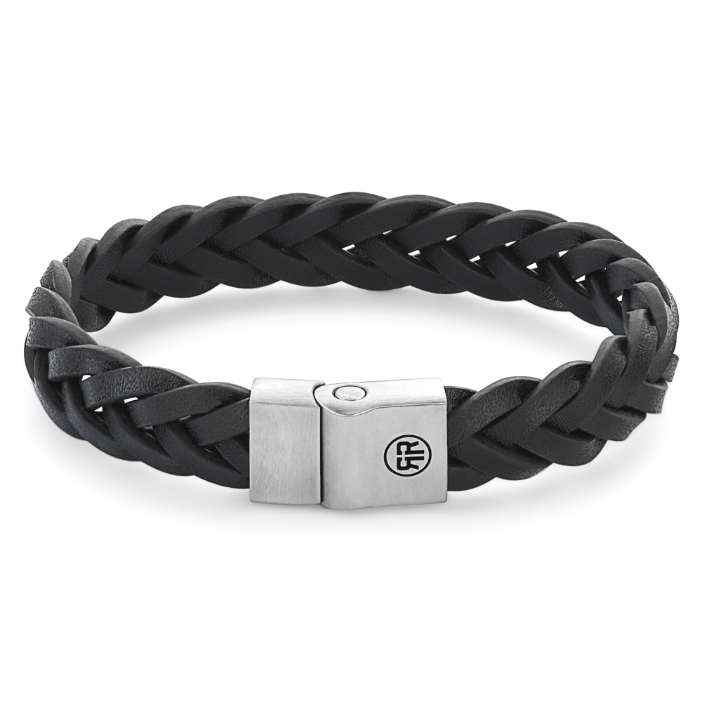 Rebel and Rose Full Metal Braided Black Matt Bracelet