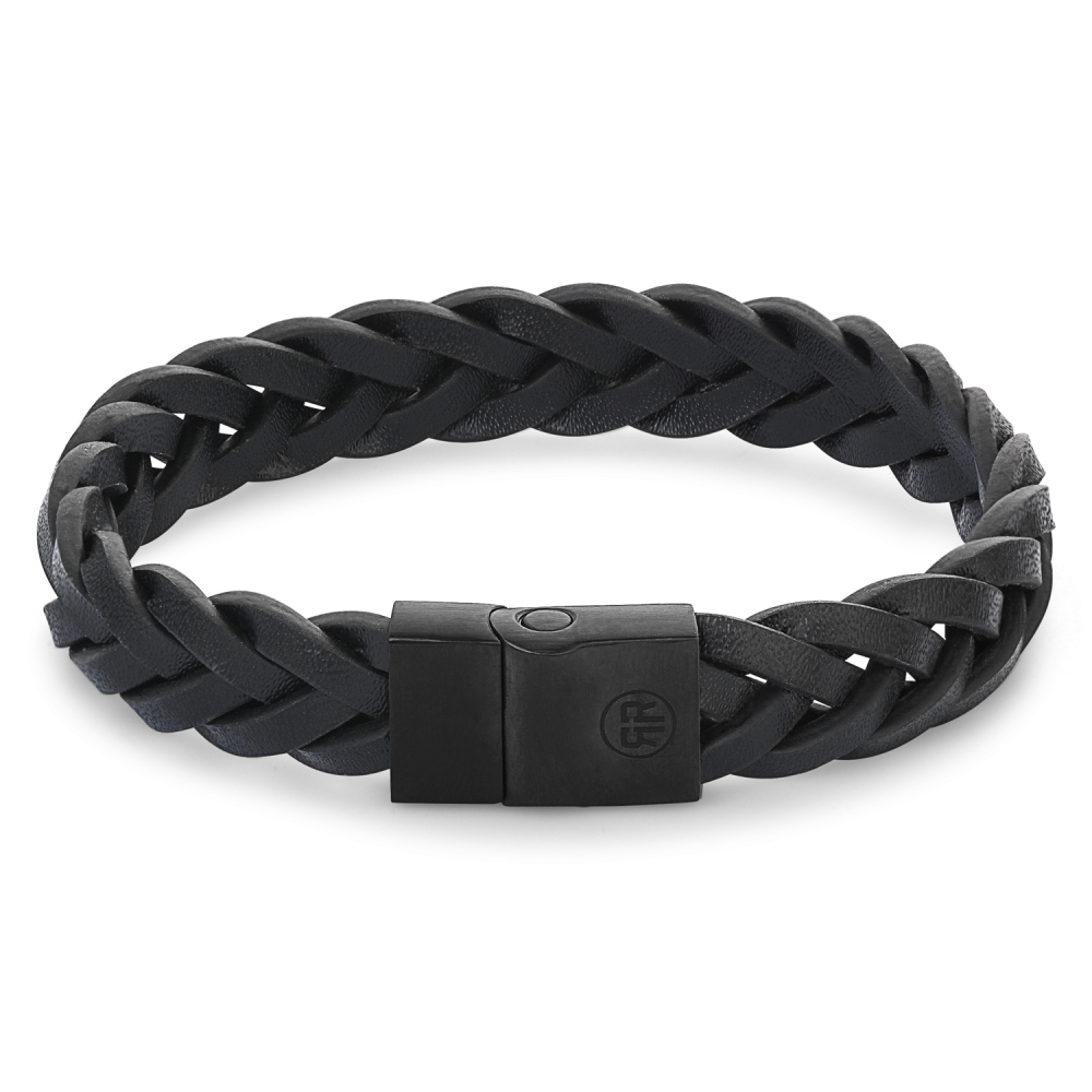 Rebel and Rose Full Metal Braided Black Black Bracelet