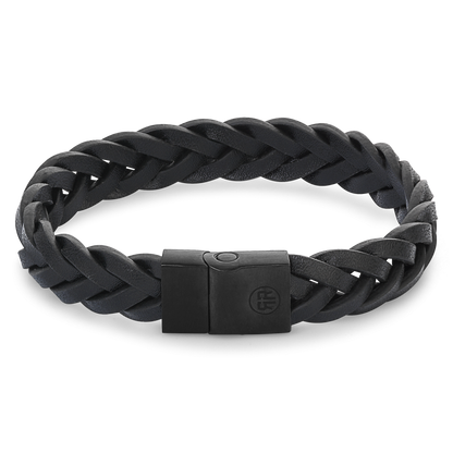 Rebel and Rose Full Metal Braided Black Black Bracelet