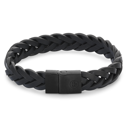 Rebel and Rose Full Metal Braided Black Black Bracelet