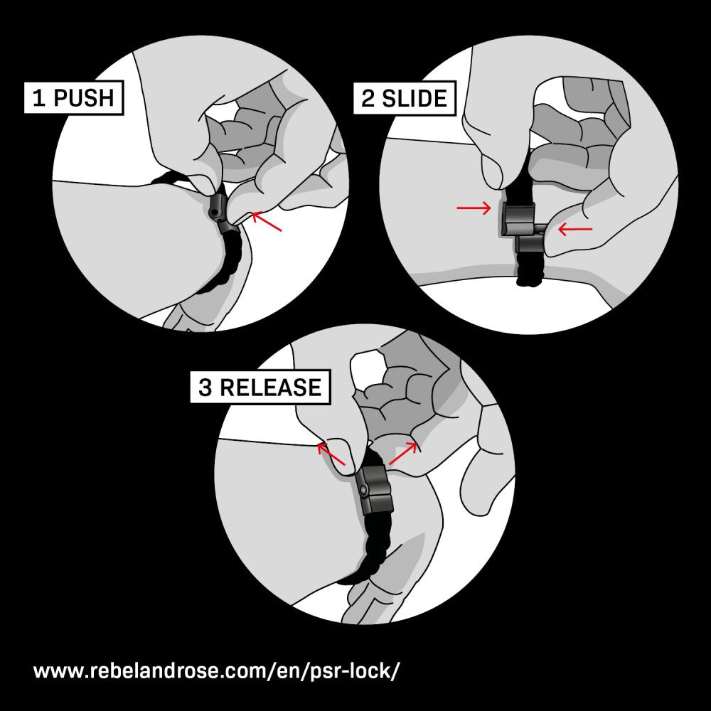 Rebel and Rose Full Metal Braided Black Black Bracelet