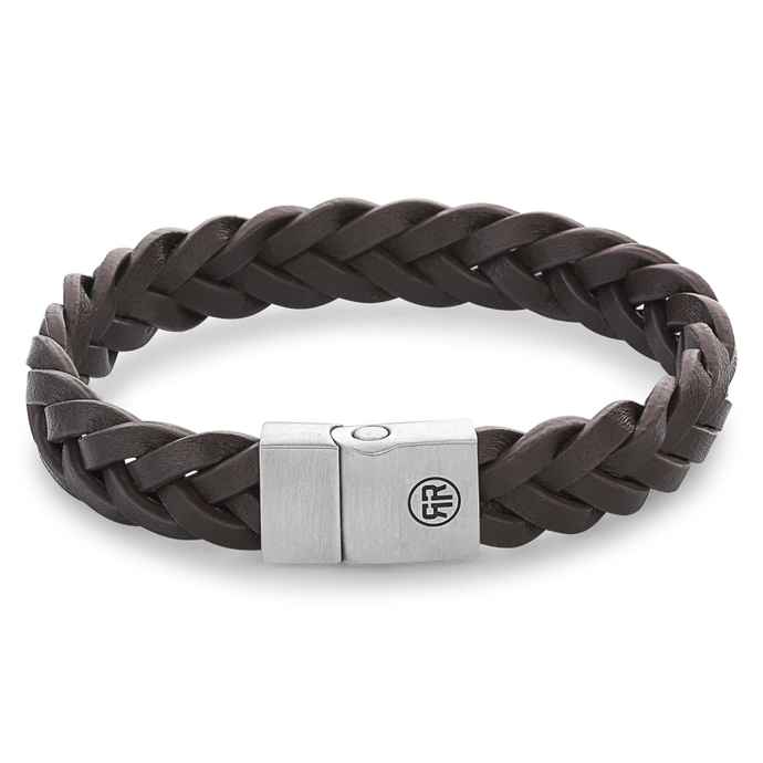 Rebel and Rose Full Metal Braided Brown Matt Bracelet