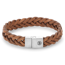 Load image into Gallery viewer, Rebel and Rose Full Metal Braided Cognac Matt Bracelet