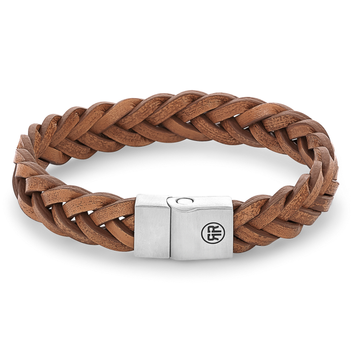 Rebel and Rose Full Metal Braided Cognac Matt Bracelet