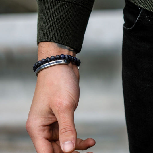 Rebel and Rose Bangle Brushed Blue