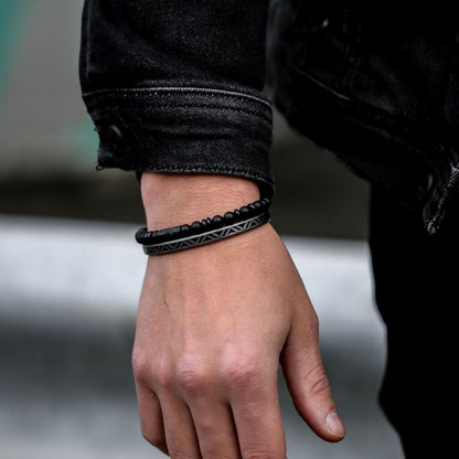 Rebel and Rose Bangle Vintage Black Triangle