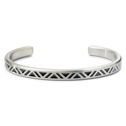 Rebel and Rose Bangle Brushed Black Triangle
