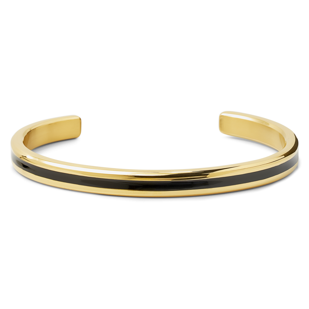 Rebel and Rose Bangle Gold Black