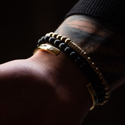 Rebel and Rose Bangle Gold Black