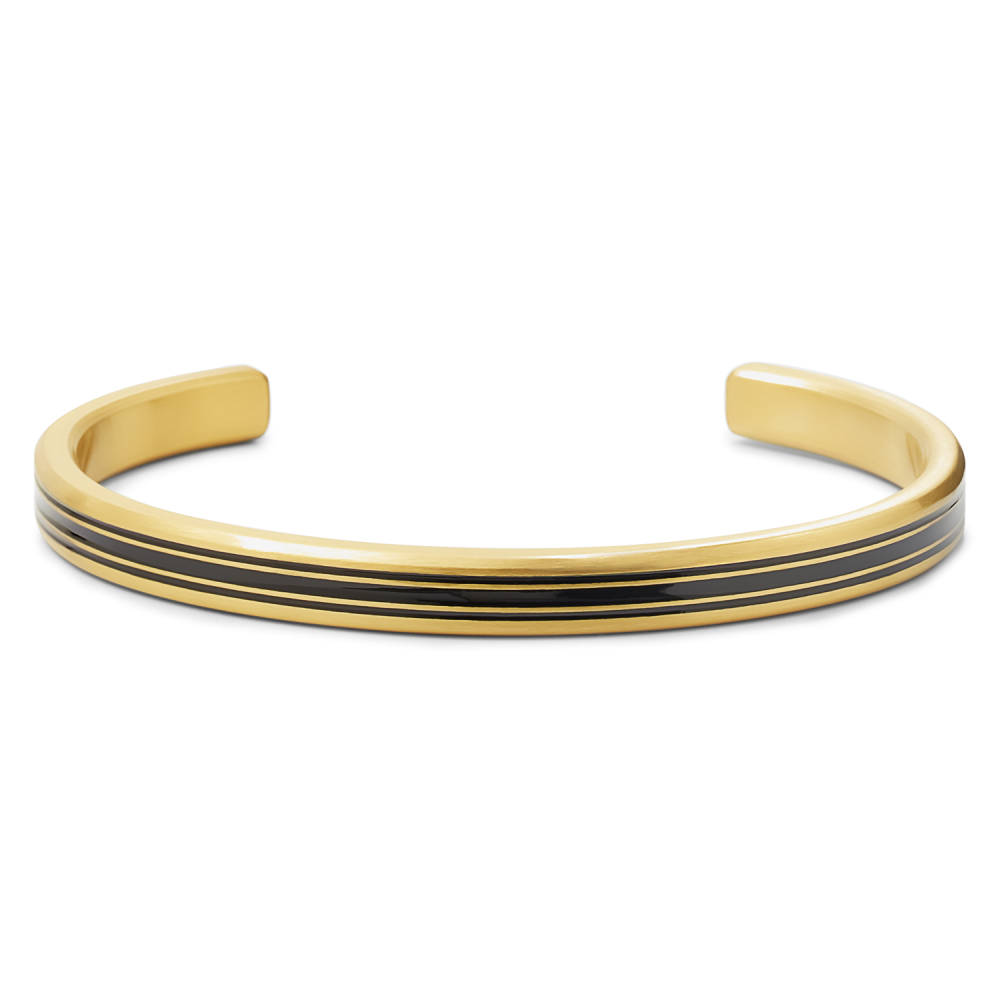 Rebel and Rose Bangle Brushed Gold Lines