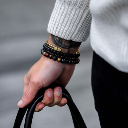 Rebel and Rose Bangle Brushed Gold Lines