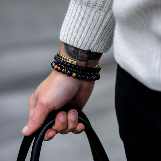 Rebel and Rose Bangle Brushed Gold Lines