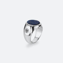 Load image into Gallery viewer, Rebel and Rose Ring Round Lapis Lowneck