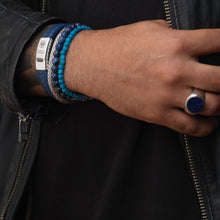 Load image into Gallery viewer, Rebel and Rose Ring Round Lapis Lowneck