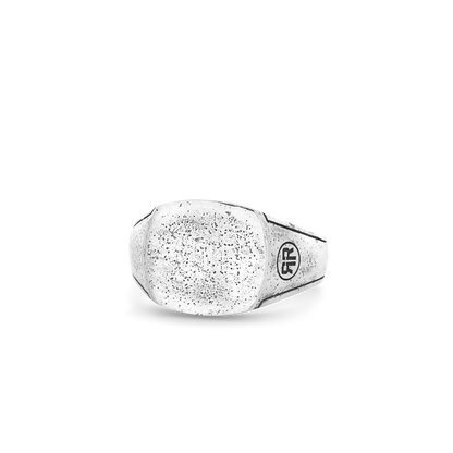 Rebel and Rose Ring Square Vintage Silver Shine