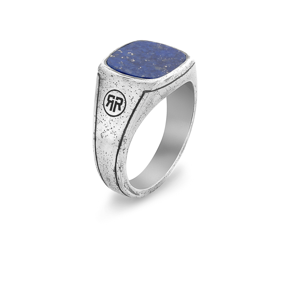 Rebel and Rose Ring Square Vintage Lapis